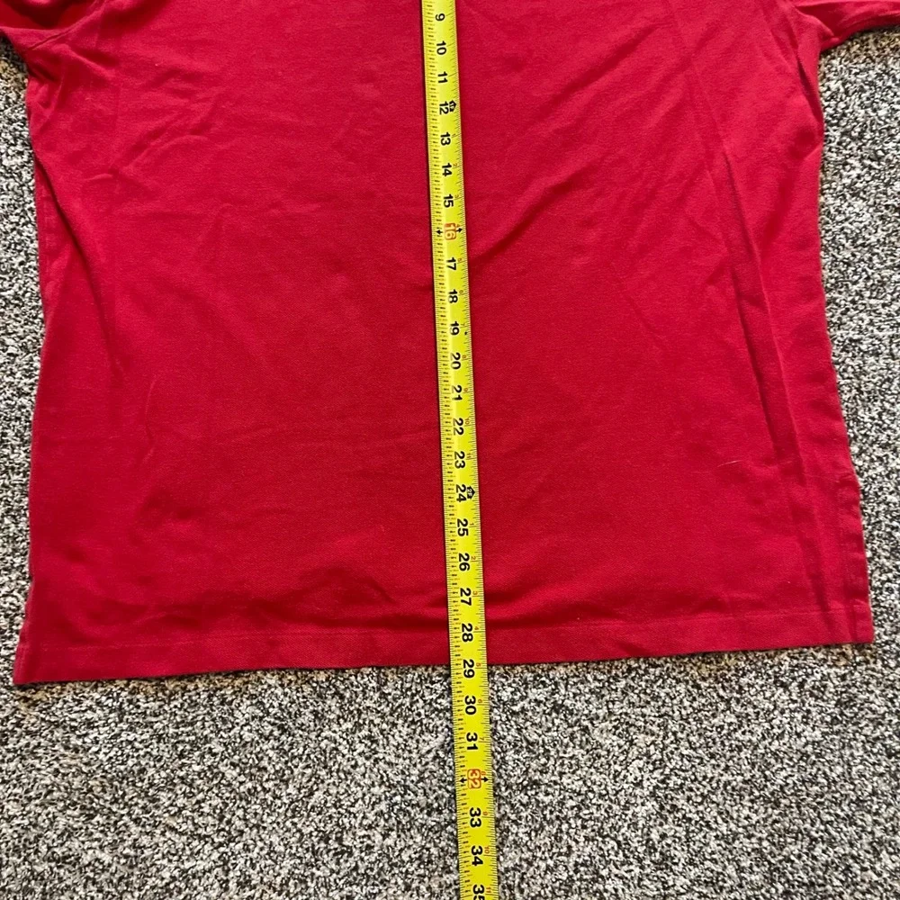 Polo Ralph Lauren Mens XL Red Long Sleeve Pique‎ Cotton Pony Logo Polo Shirt